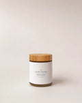 Body scrub jar with wooden lid
