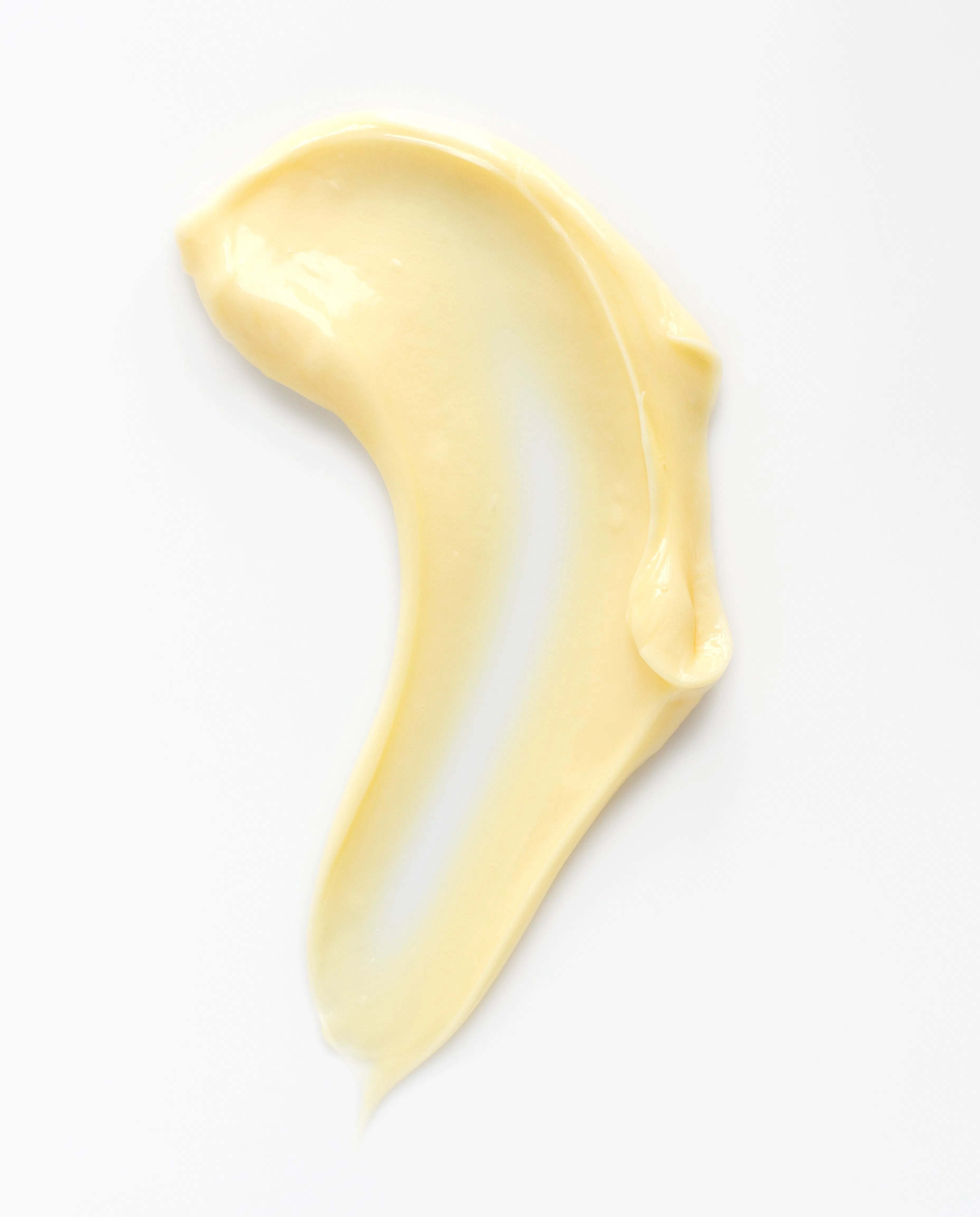 Thick yellow eye cream swatch