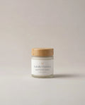 Soothing mask jar with beige cap and cream label, Natural Organics