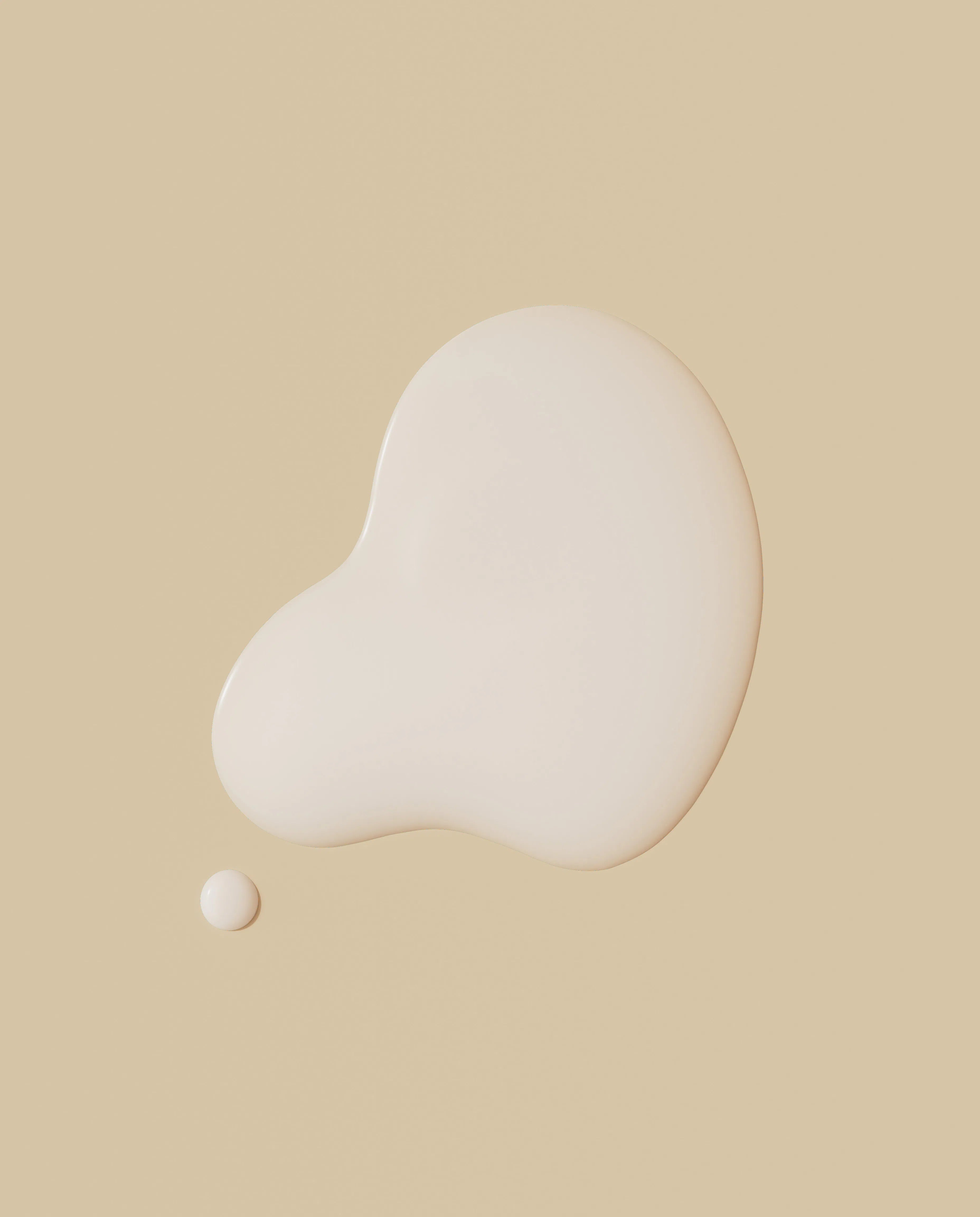 Heart-shaped dollop of serum texture with small drop