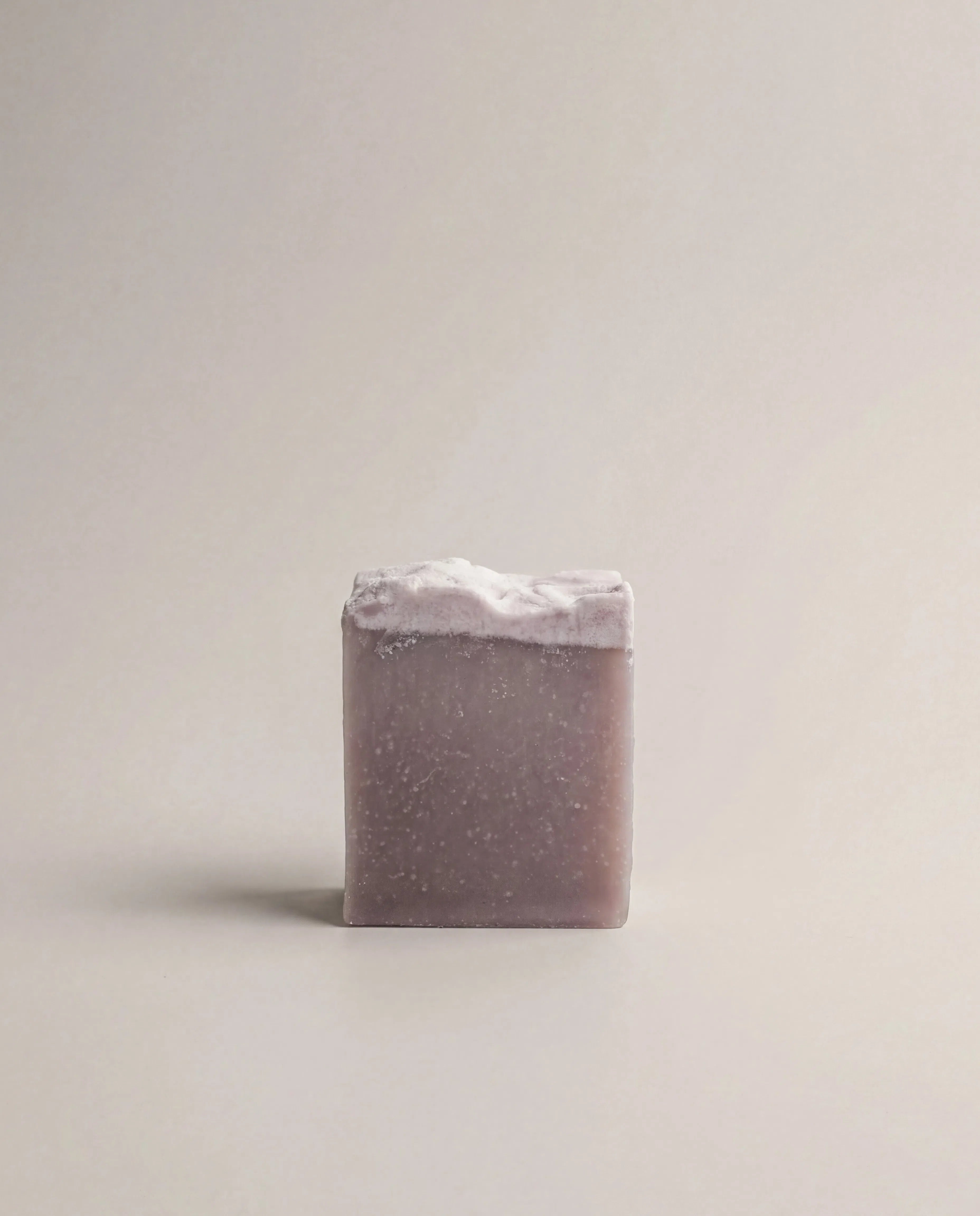 Lavender bar soap, square shape, textured lavender surface