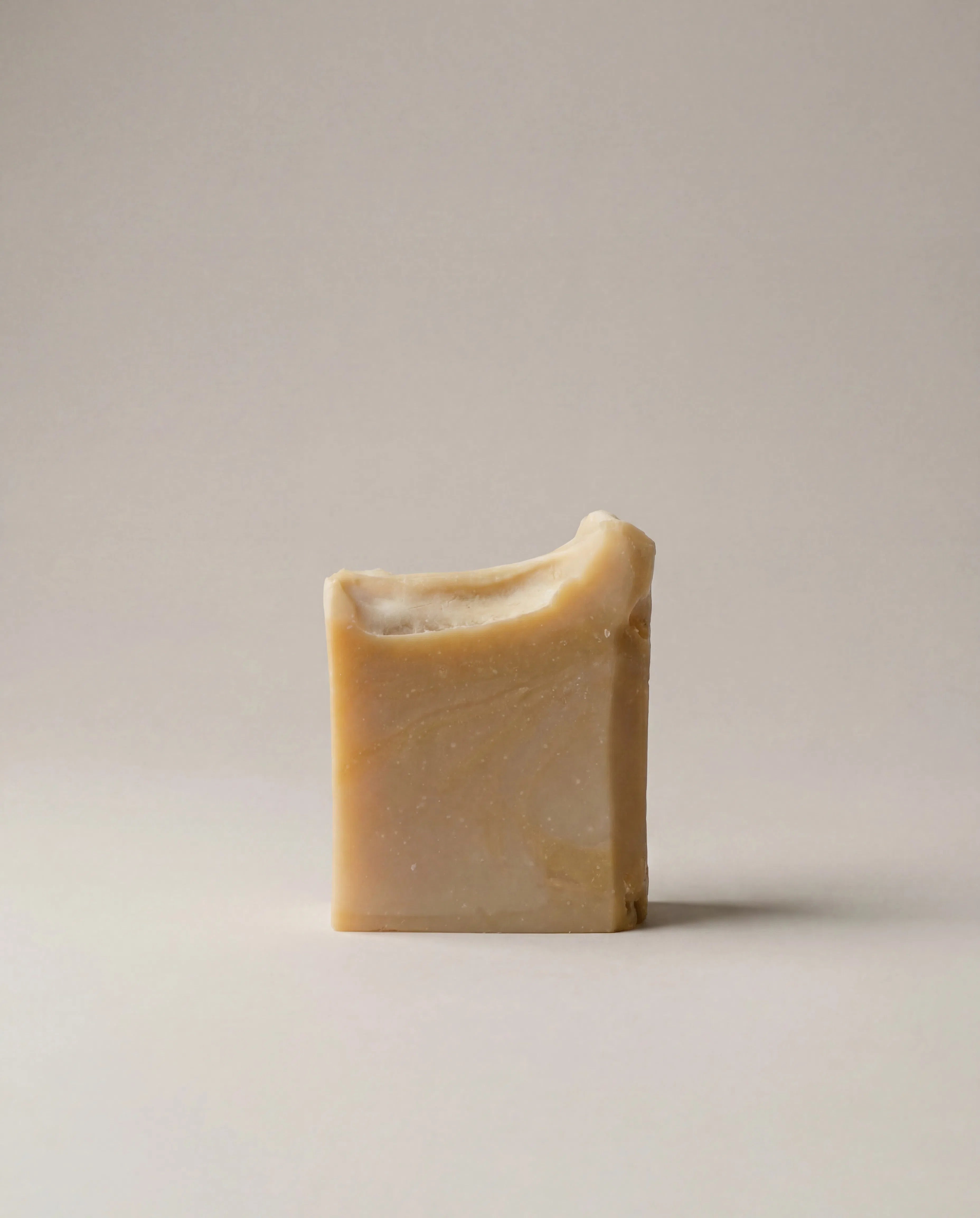 Citronella bar soap, rectangular tan bar with smooth edges